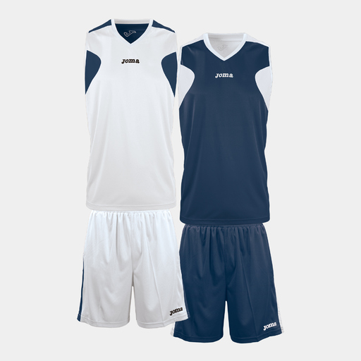 Conjunto reversível Joma azul-marinho e branco