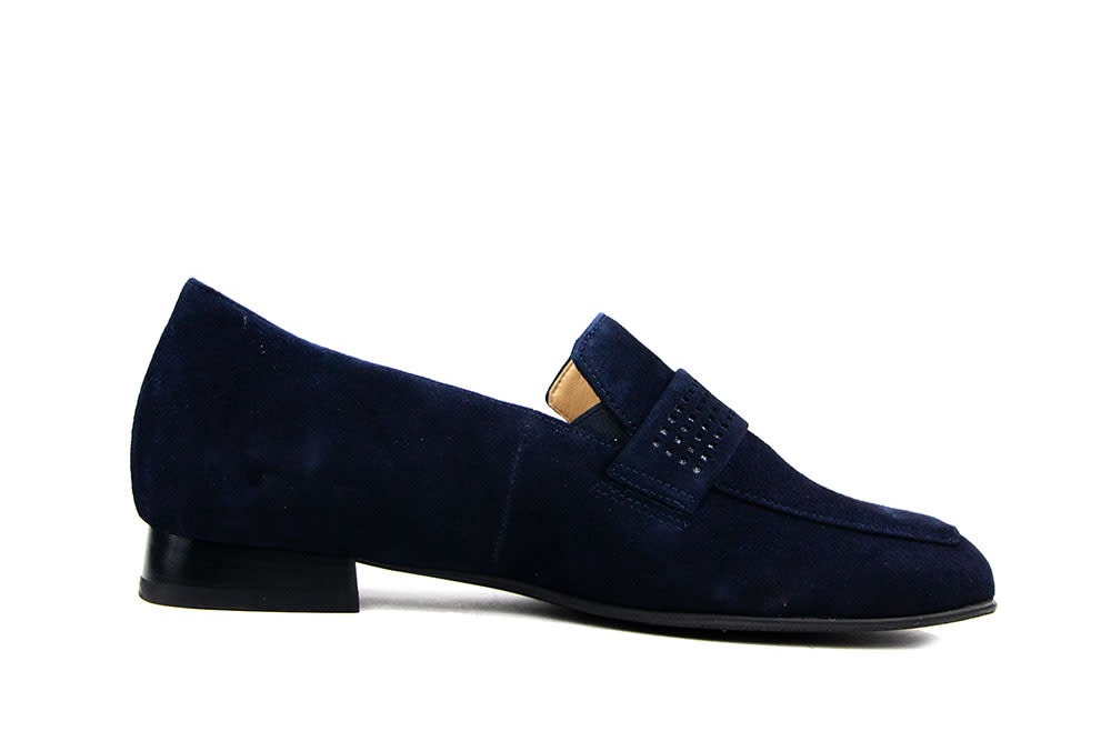 Hassia Loafer Blue Suede Perlato Napoli