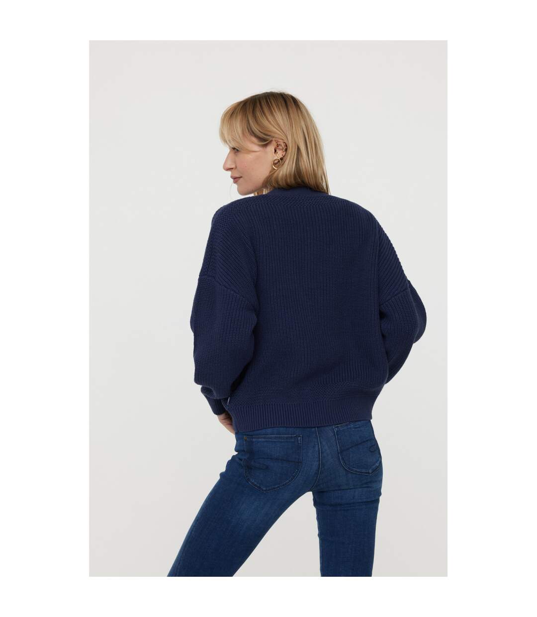 Cardigan manches longues coton loose CLUEDA