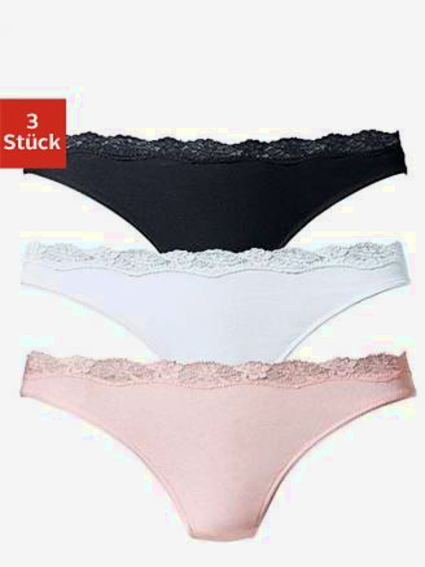 Lot de 3 strings lascana