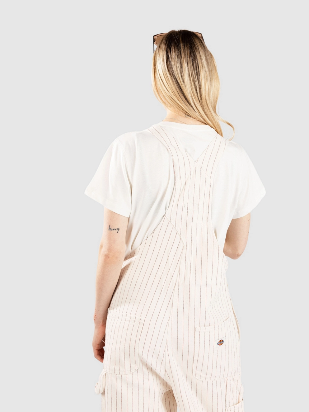 Dickies Service Bib Dungarees egret