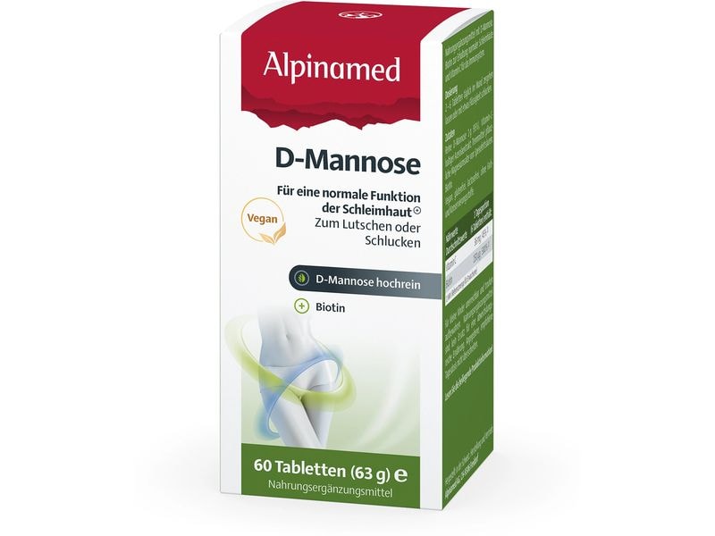 Alpinamed D- Mannose 60 Tabletten Vegane D-Mannose Tabletten