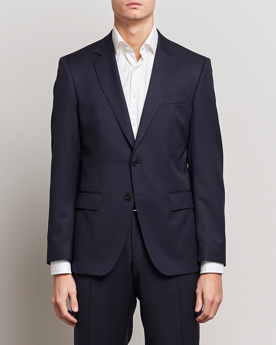 BOSS BLACK Huge Wool Suit Dark Blue
