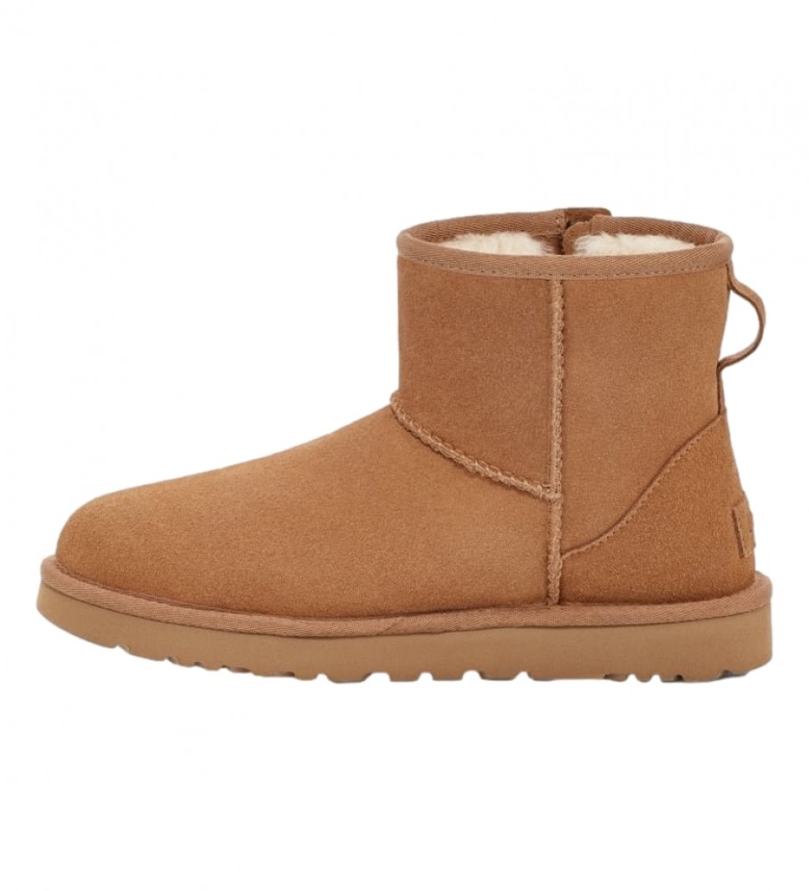 Botas UGG W Classic Mini Bailey em couro marrom