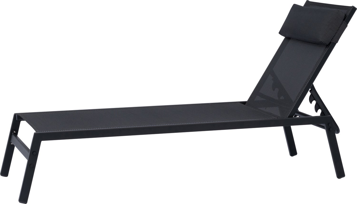 Intratuin ligbed Lulu donker grijs 199 x 61 x 33 cm