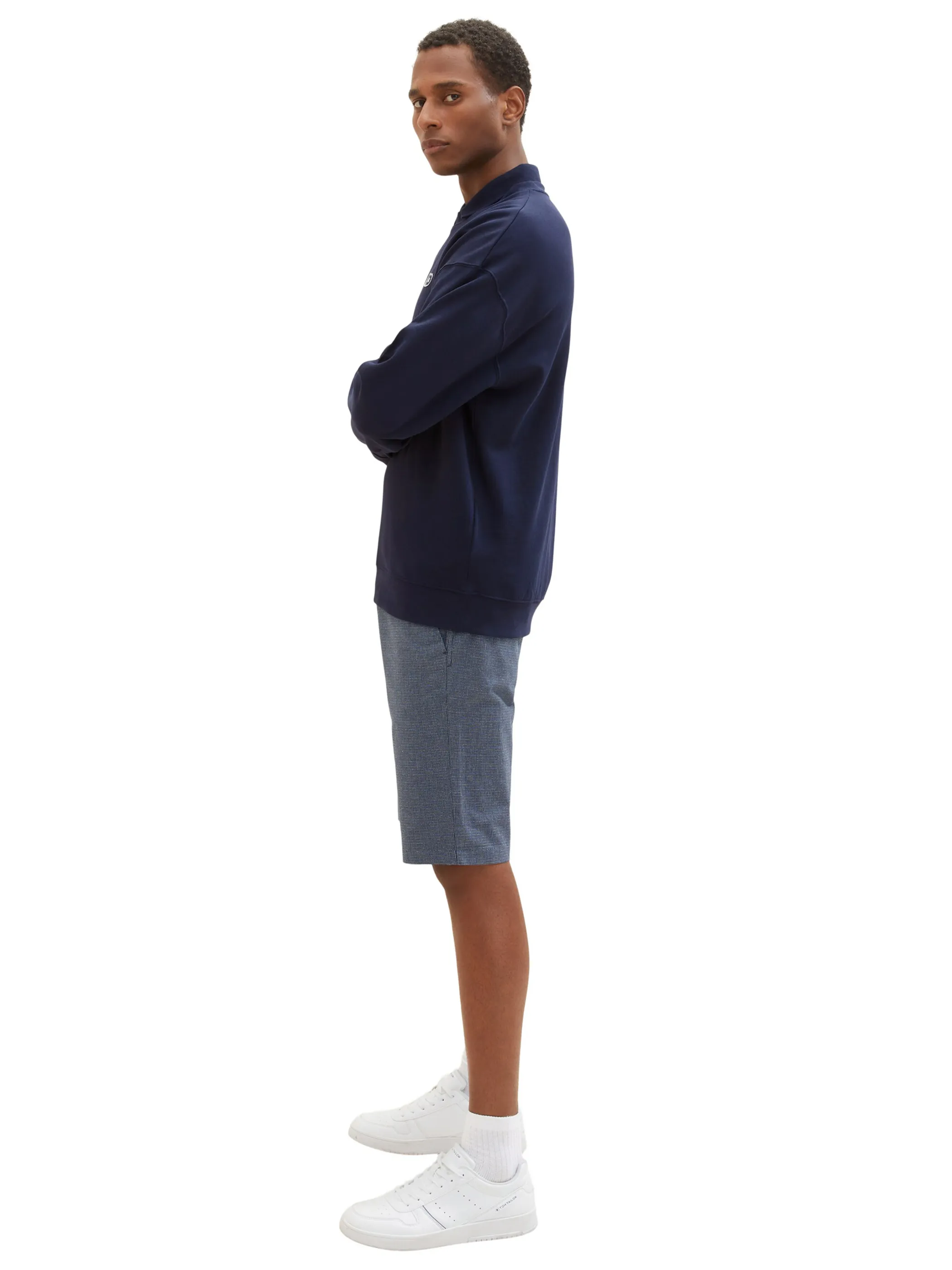 Herren Chino Bermuda mit Minimalprint
