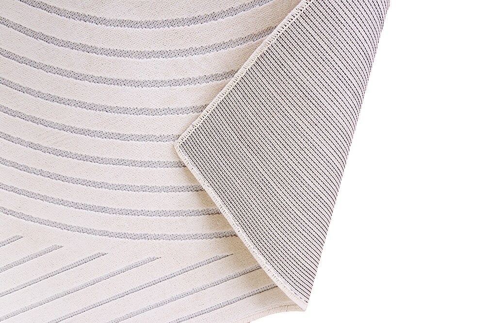 riess-ambiente Teppich ILLUSION - 230x160cm creme beige Kurzflor geometrisches Muster Baumwolle Modern