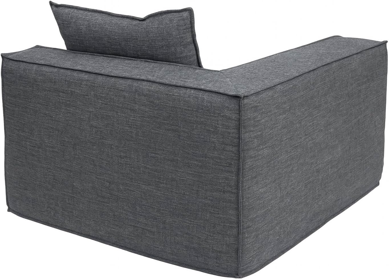 Mendler L-Sofa HWC-O54, Lounge-Couch mit Ottomane, erweiterbar modular rechts/Links, Stoff/Textil 63x270x190cm - dunkelgrau