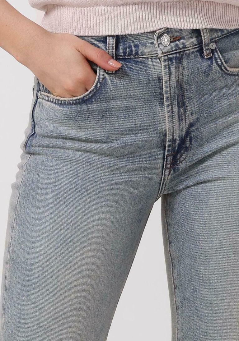 7 FOR ALL MANKIND lichtblauwe 7 for all mankind bootcut jeans logan stovepipe frost with fold up hem