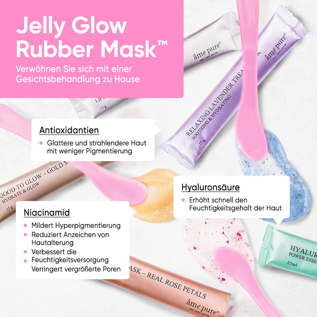 âme pure Jelly Glow Rubber Mask - Lavendel