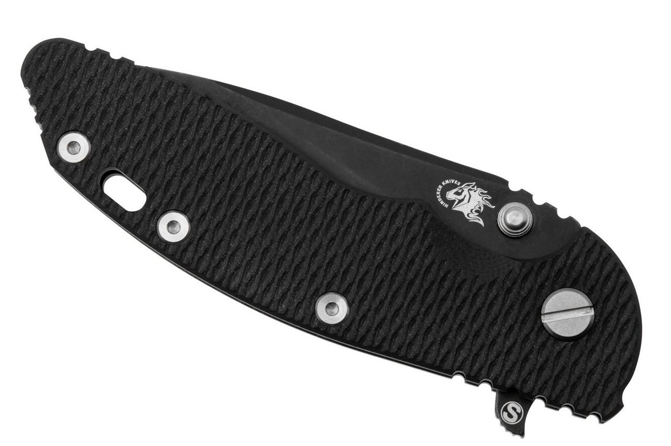 Rick Hinderer XM18 3.5 Skinny Slicer Magnacut Black DLC Black G10, zakmes