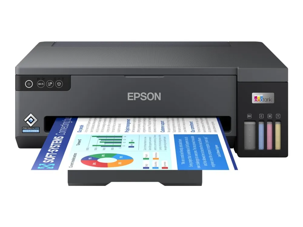 Epson EcoTank L11050 - Printer - farve - blækprinter - ITS - A3 - 4800 x 1200 dpi - op til 15 spm (mono) / op til 8 spm (farve) - kapacitet: 100 ark - USB, Wi-Fi - sort