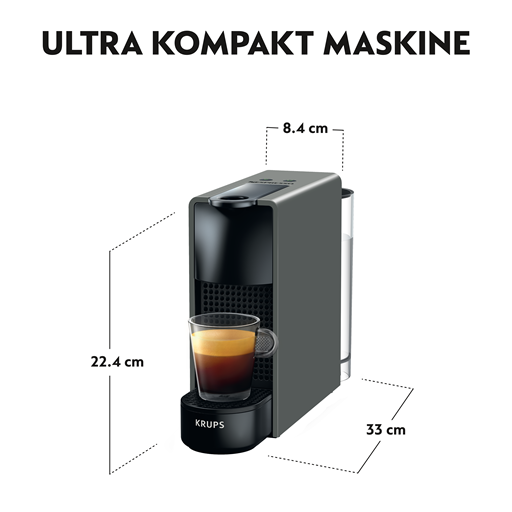 Nespresso Essenza Mini C30 Kaffemaskine, Intense Grey
