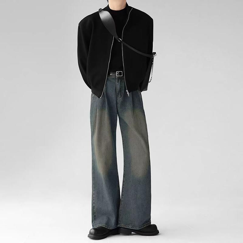 Real Boy - Mid Rise Washed Wide Leg Jeans