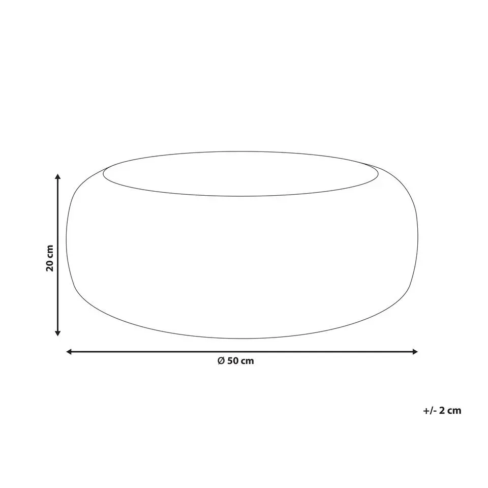 BACKAN - Poef - Natuurlijk - 50 cm - Waterhyacint