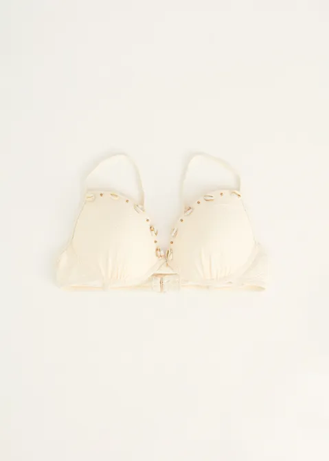 Bikini top met beugel off-white (ECRU)