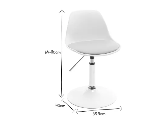 Chaise de bureau design enfant rose STEEVY