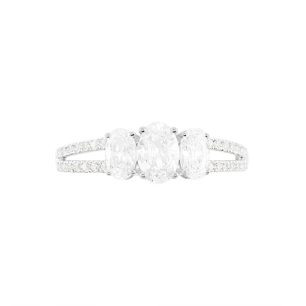 Bague Nussayba Or Blanc Oxyde De Zirconium
