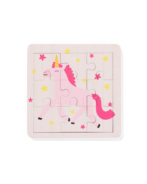 puzzle à encastrement en bois licorne