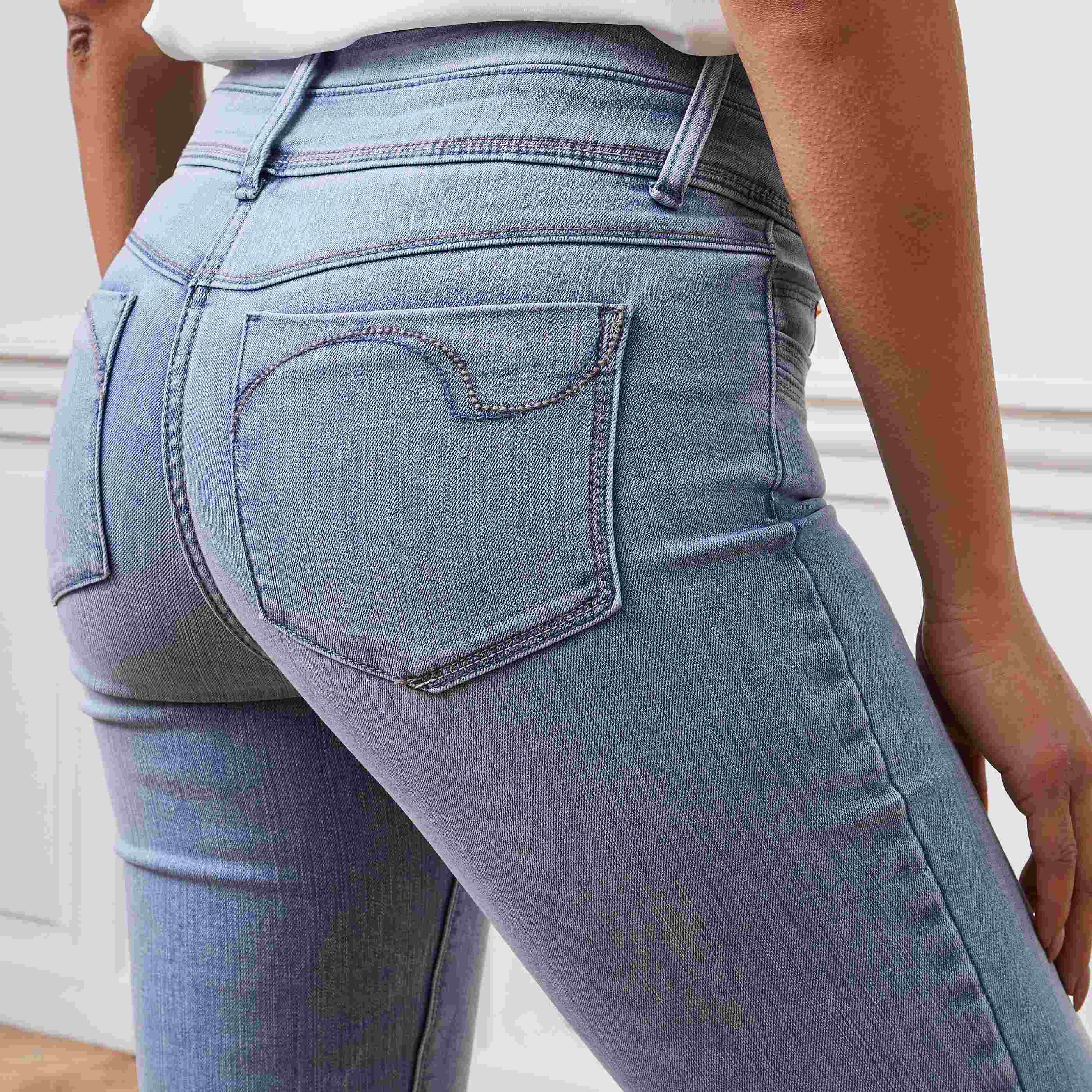 Jean raccourci taille haute HANOI femme - LIGHT STONE