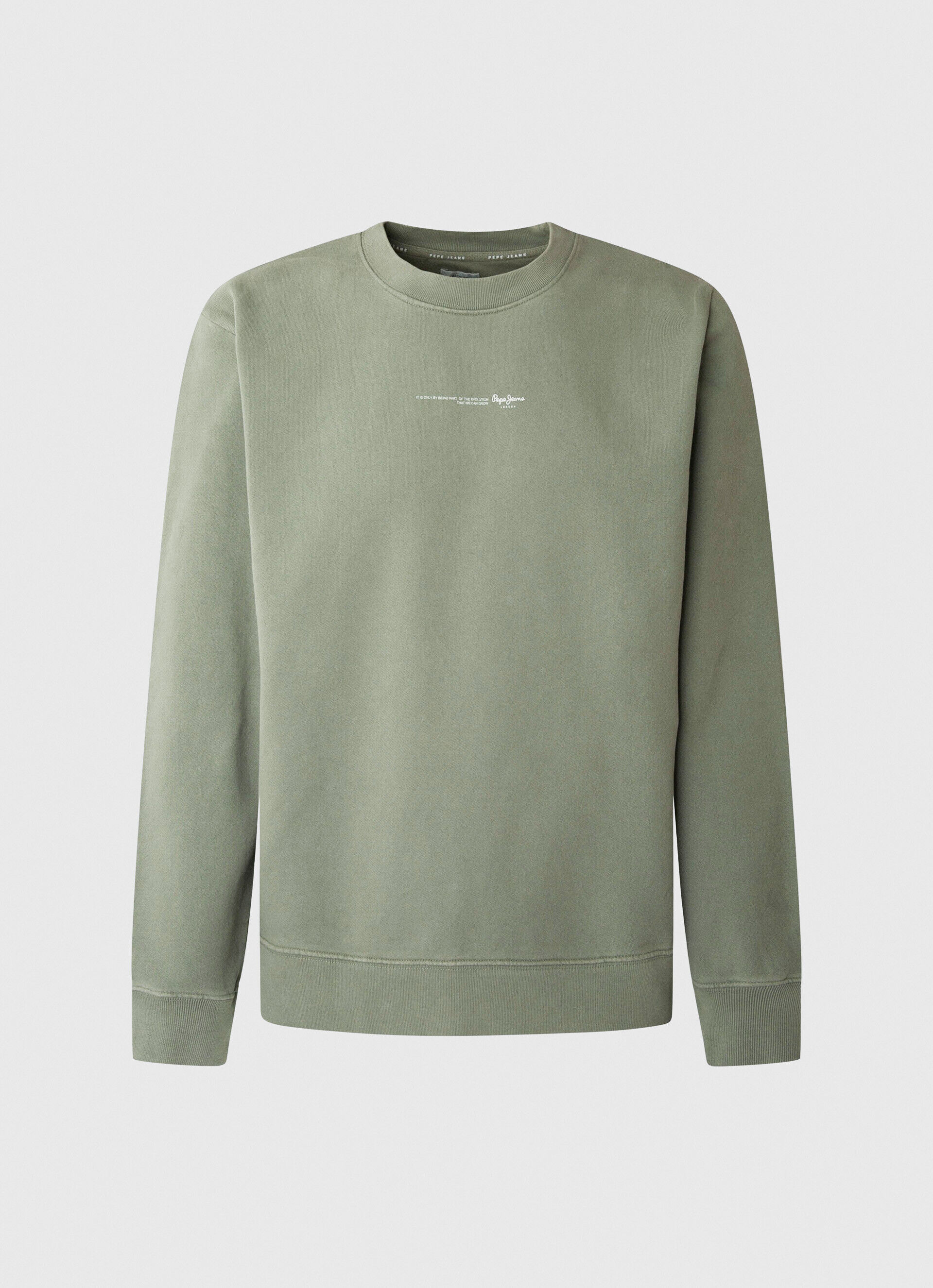MOLETOM DE ALGODÃO COM LOGOTIPO ESTAMPADO - verde-casting