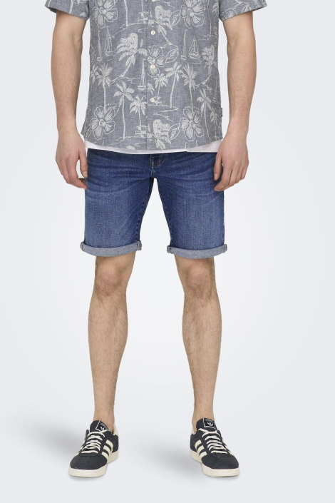 Only & Sons blauwe heren korte broek