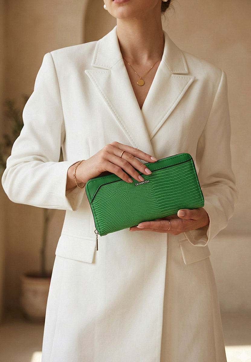 Portefeuille femme vert Silvia Rosa 3045
