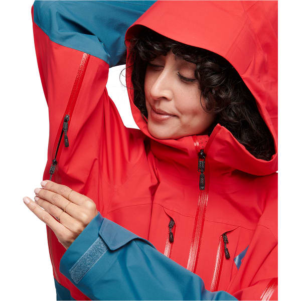 Veste de ski BLACK DIAMOND W RECON LT STRETCH SHELL CORAL RED-CREEK BLUE