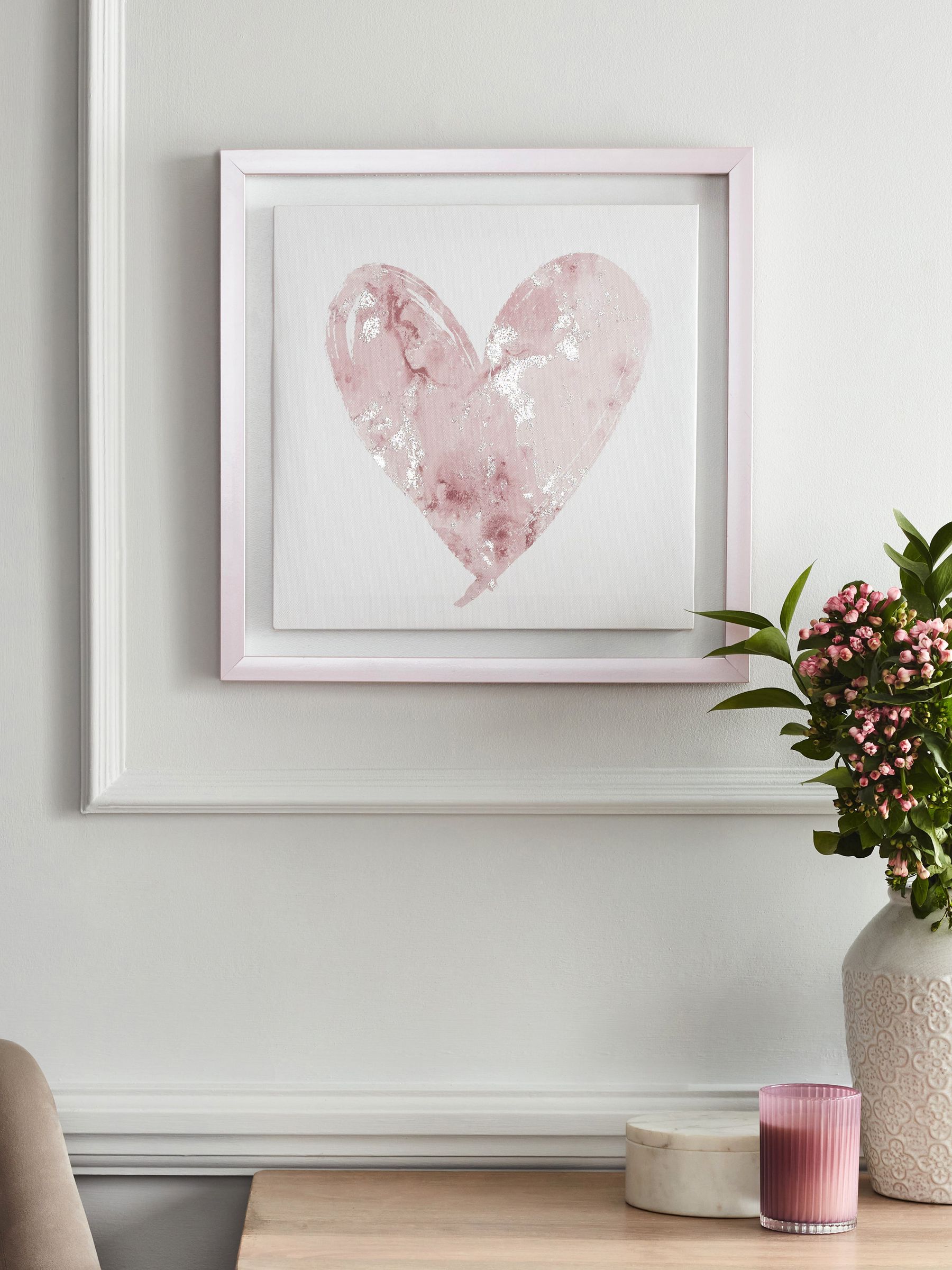 Ingelijste wanddecoratie met hart