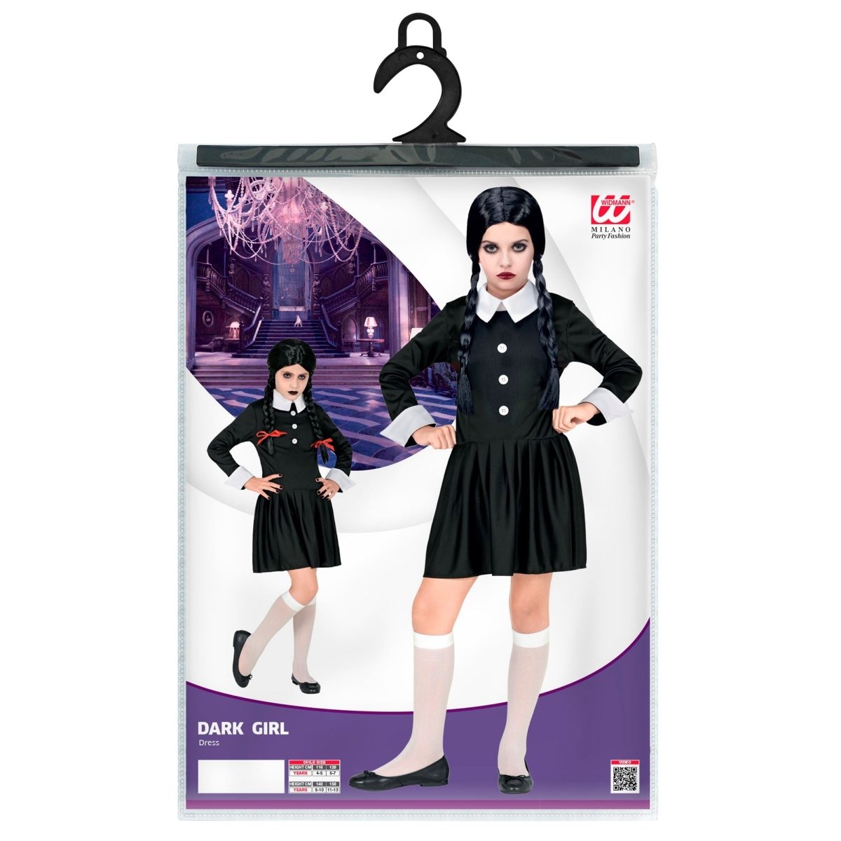 Halloween Jurk Zwart Wit Meisje