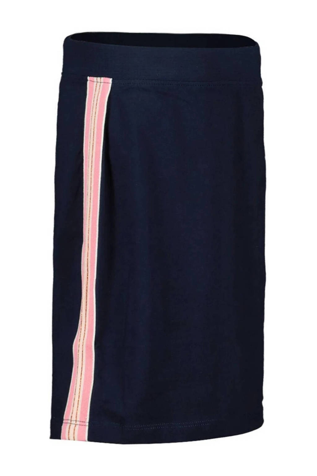 Tom Tailor rok met contrastbies en contrastbies donkerblauw/roze