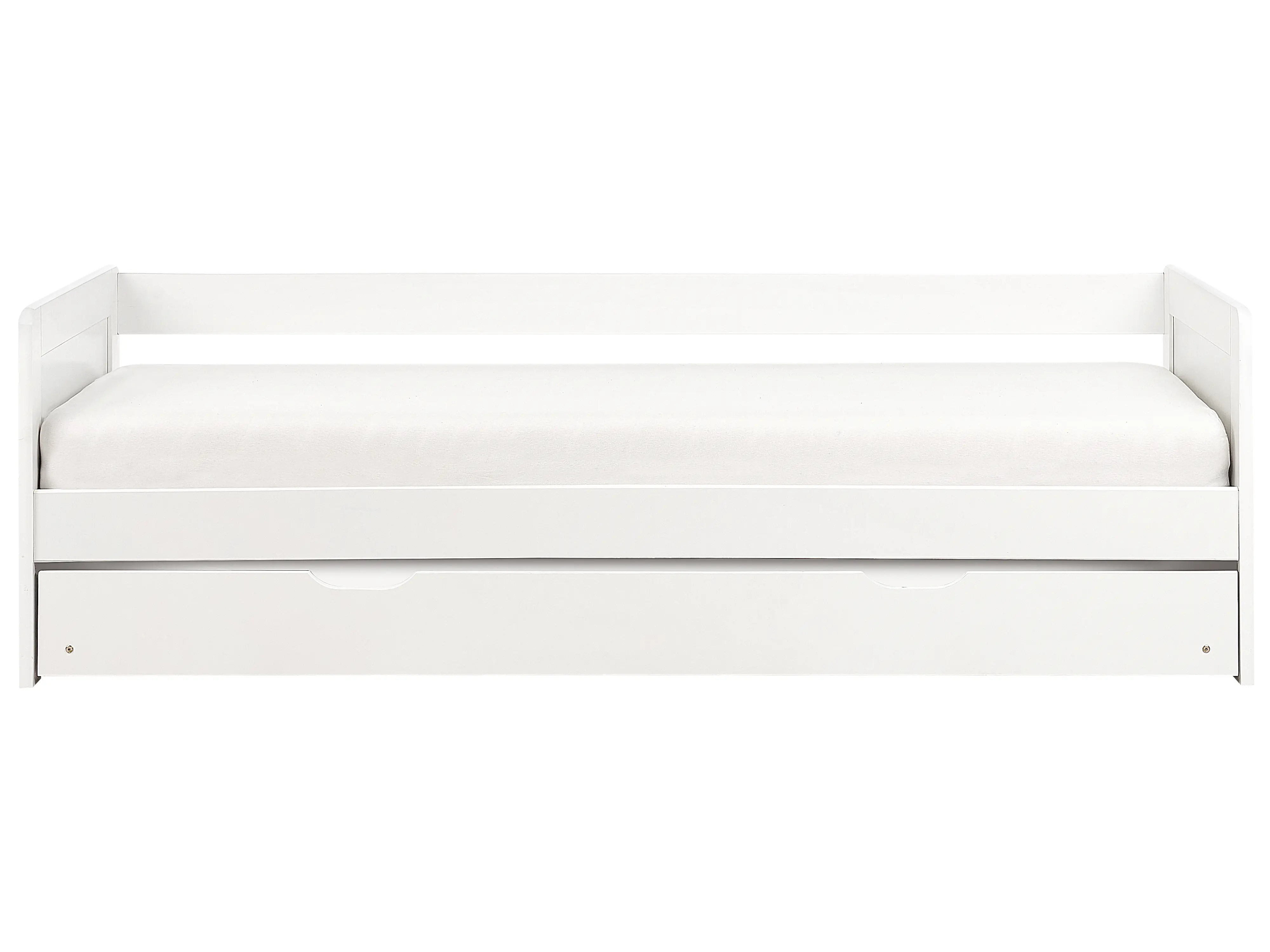 Onderschuifbed Dennenhout GRAVELINES 90 x 200 cm Wit