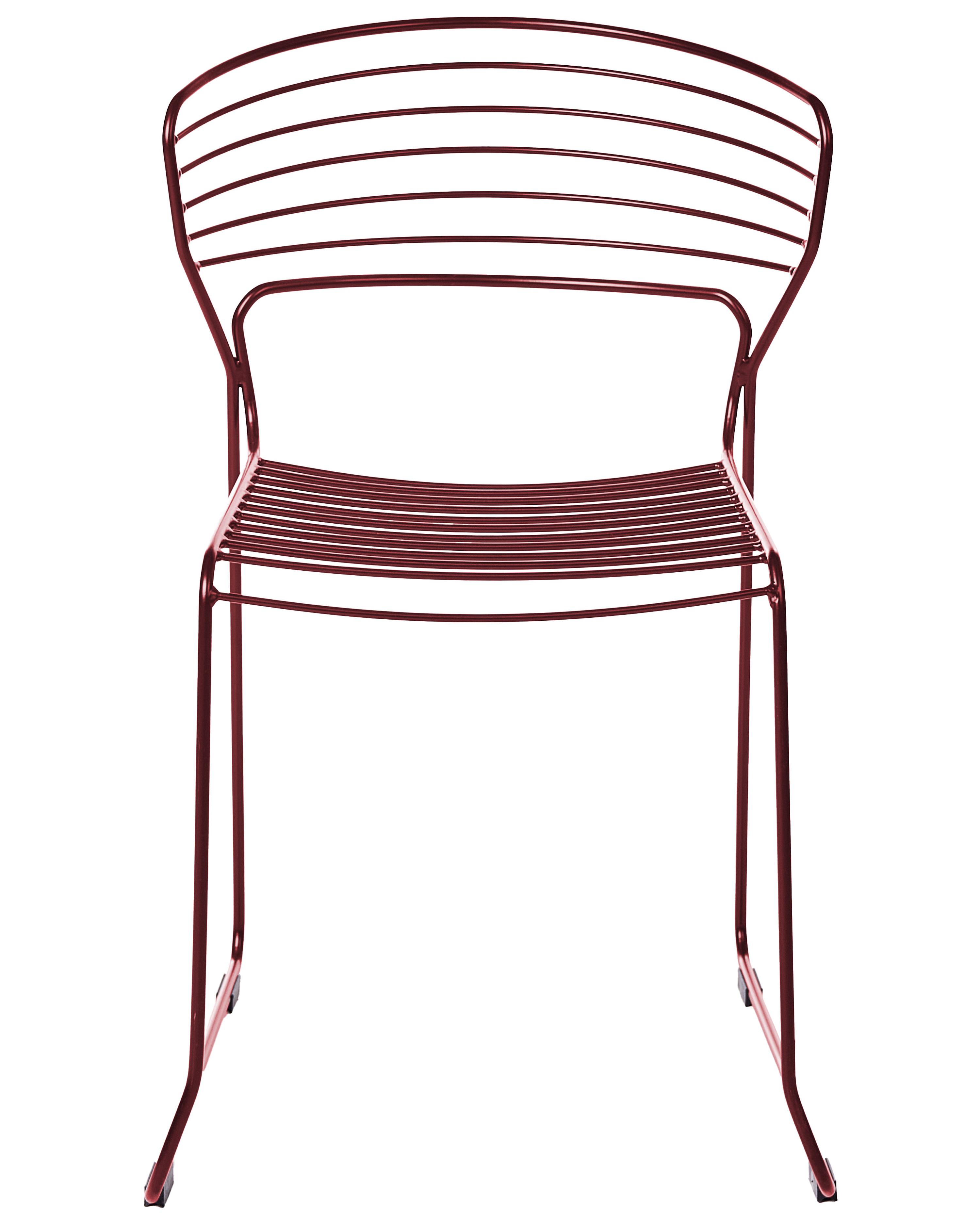 Set van 2 tuinstoelen PISTOIA Metaal Rood