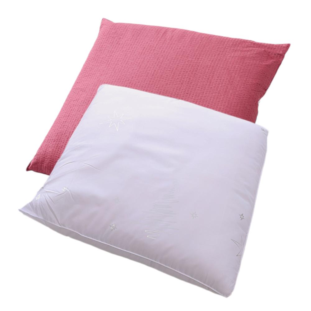 Dodo Lot de 2 Oreillers Rose/Blanc Dodo Confort & Déco 60x60