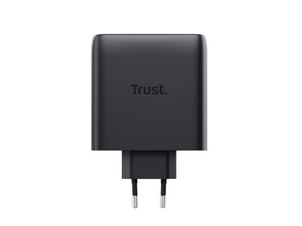 Trust Maxo USB-C-GaN-Ladegerät 100 W mit 2 Anschlüssen Schw GaN-Technologie mit Dual-Port-Ausgang und bis zu 100 W Ladeleistung