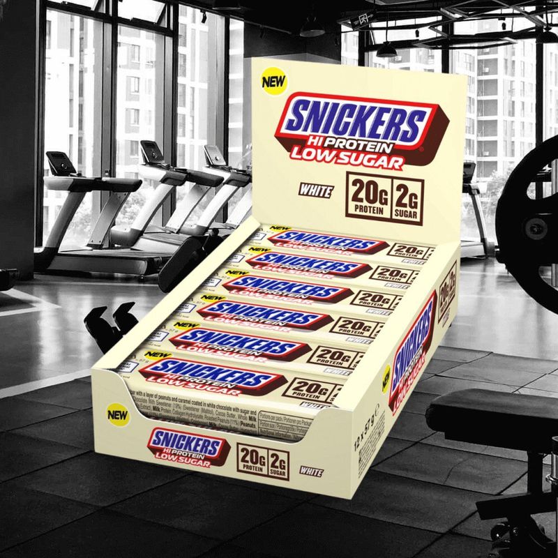 Snickers White Low Sugar High Protein Bar 12 repen White Chocolate