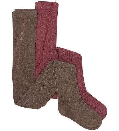 Minymo Strumpfhosen - 2er-Pack - Deko Rose