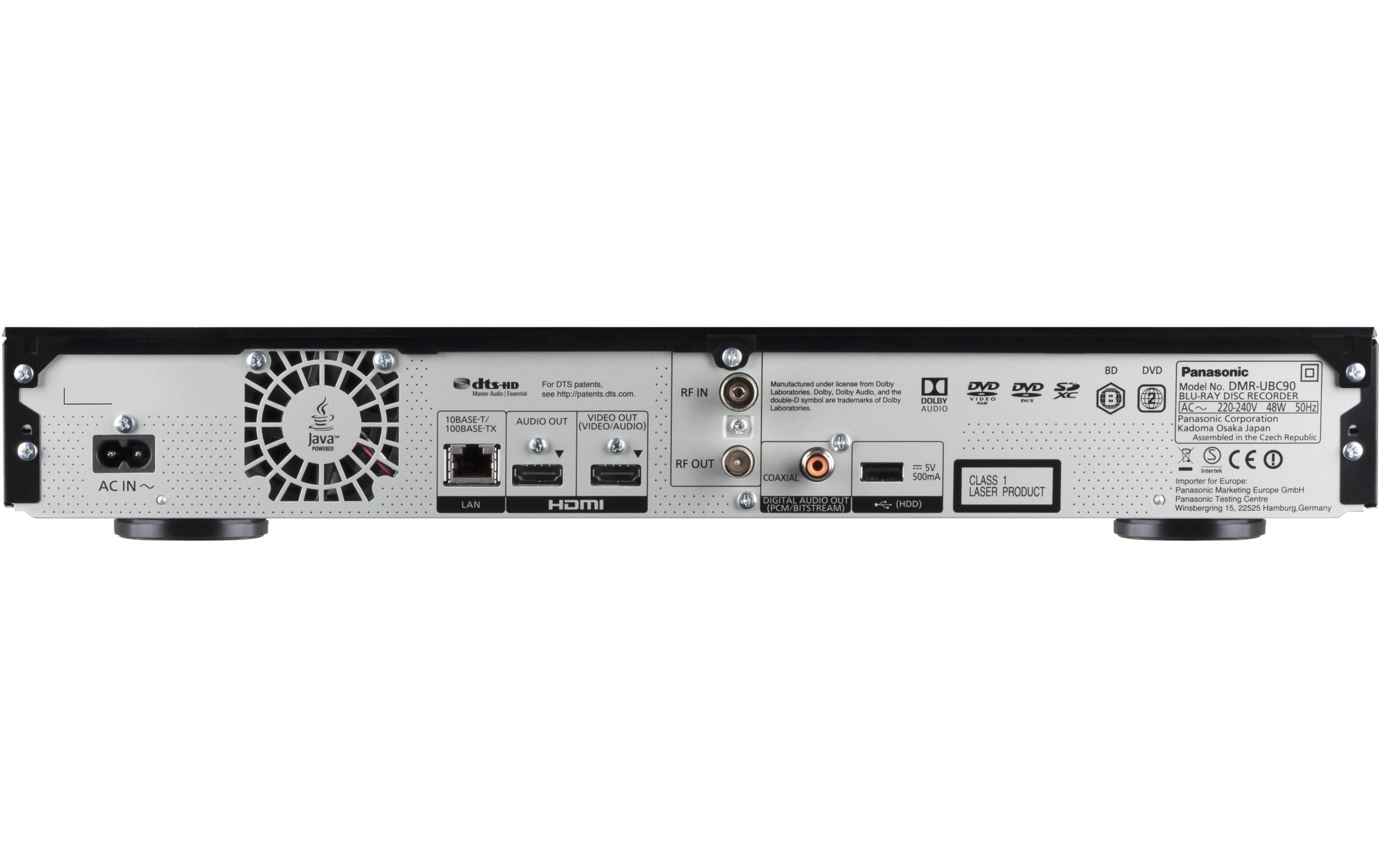 Blu-ray Recorder DMR-UBC90 Schwarz<br>Der Videorecorder für das UHD-Zeitalter