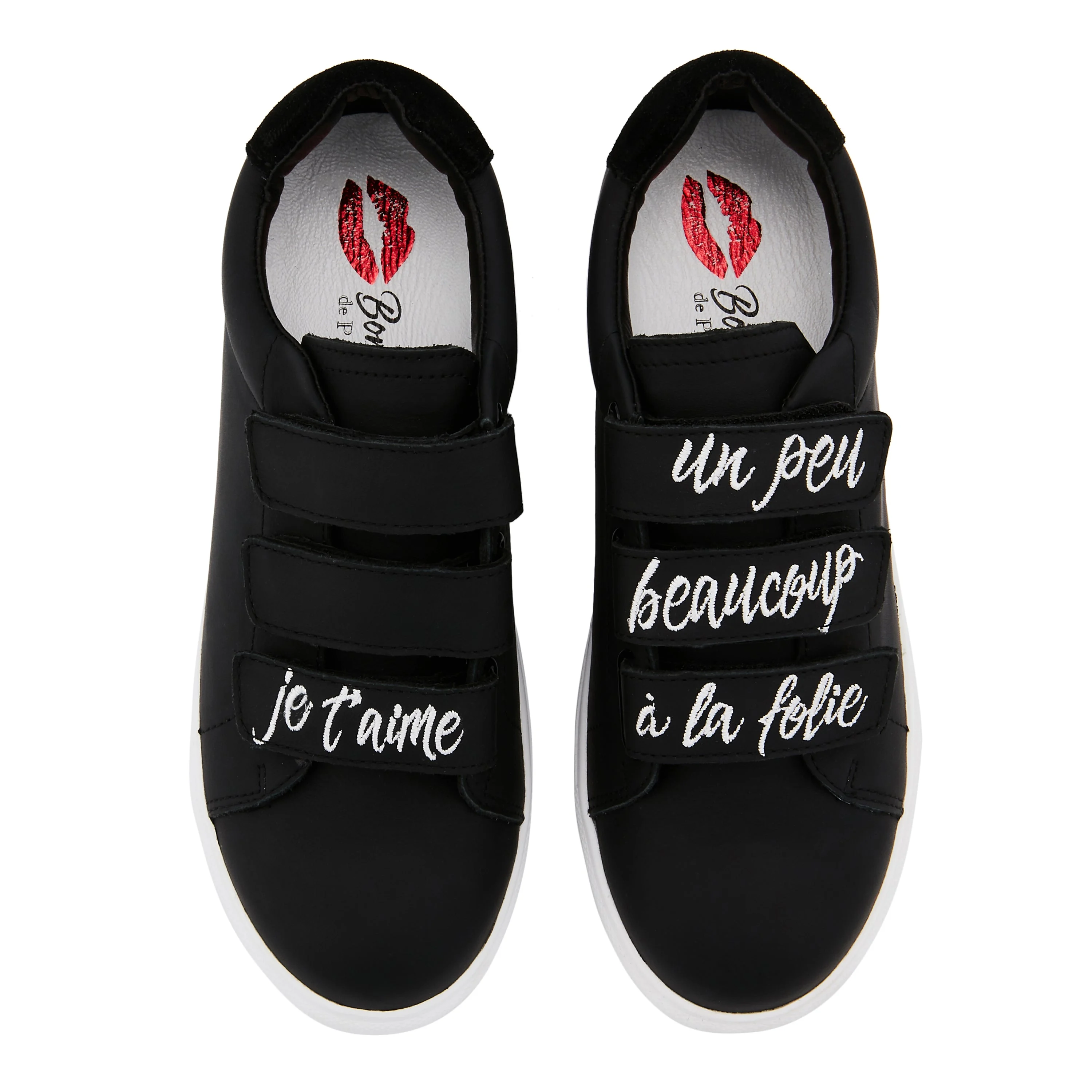 EDITH JE T'AIME - Sneakers en cuir | Noir