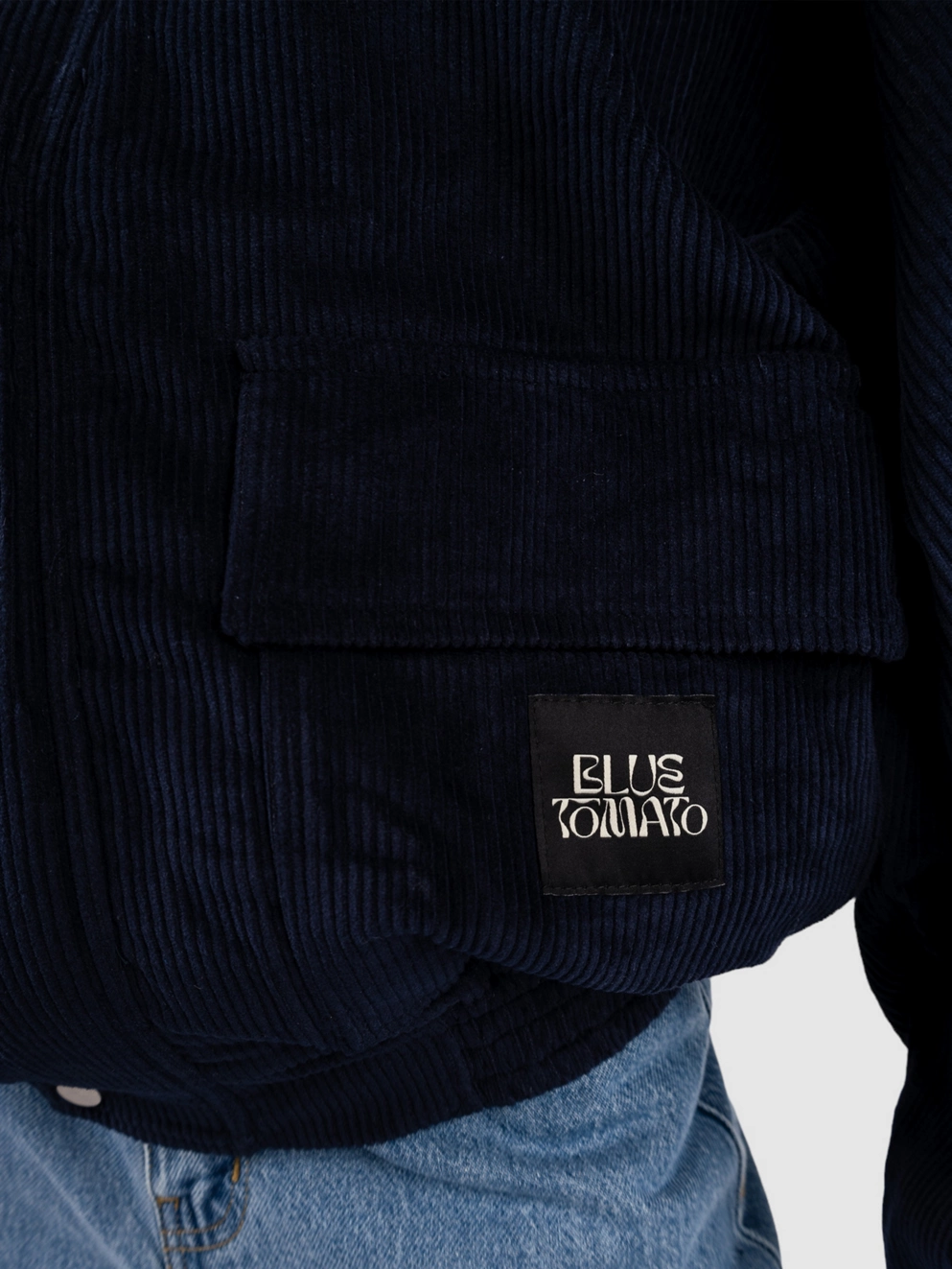 Blue Tomato Fat Cord Bomber Jacket blue depths