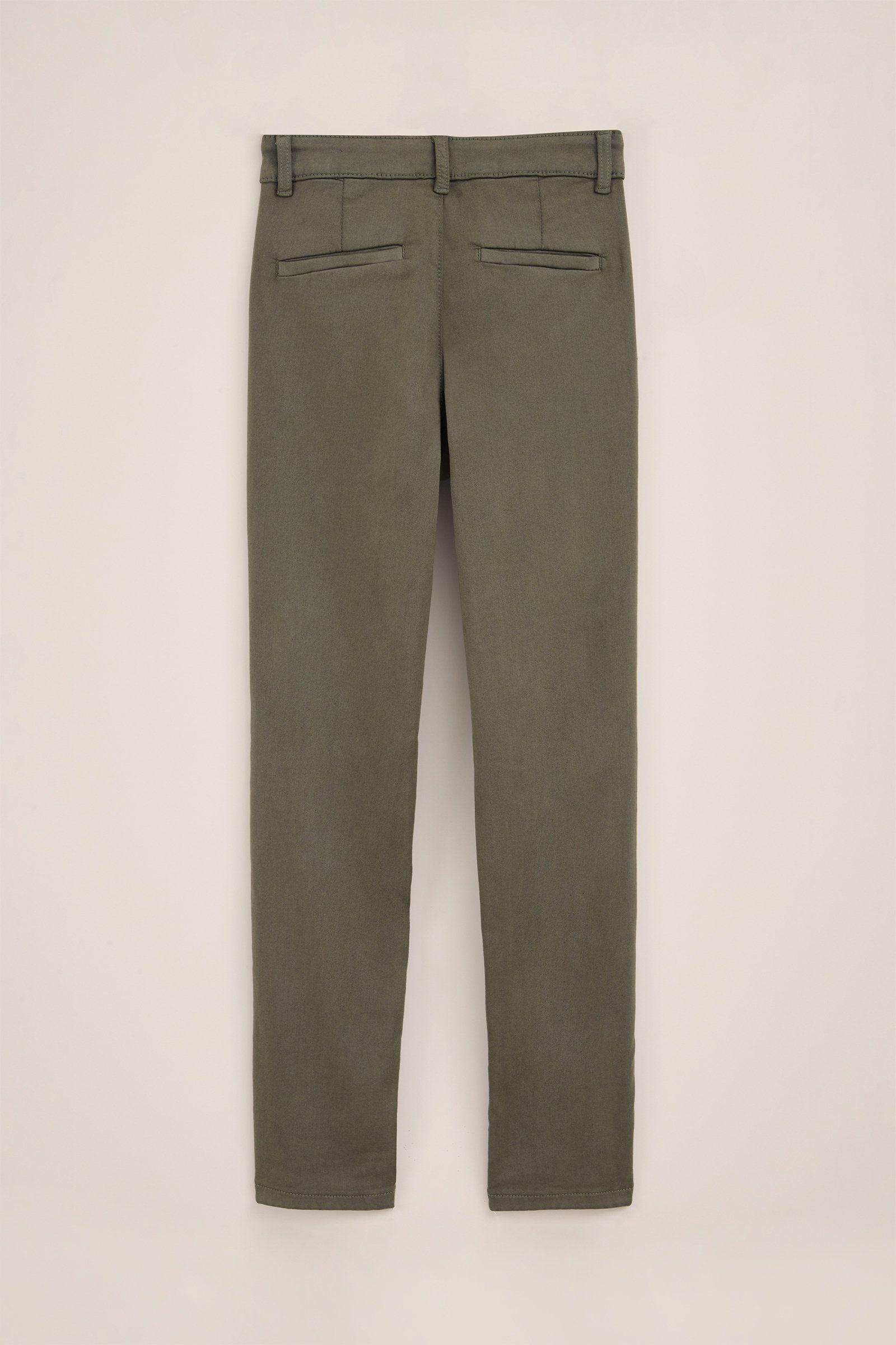 Jongens slim fit chino van jogkwaliteit WE Fashion Legergroen