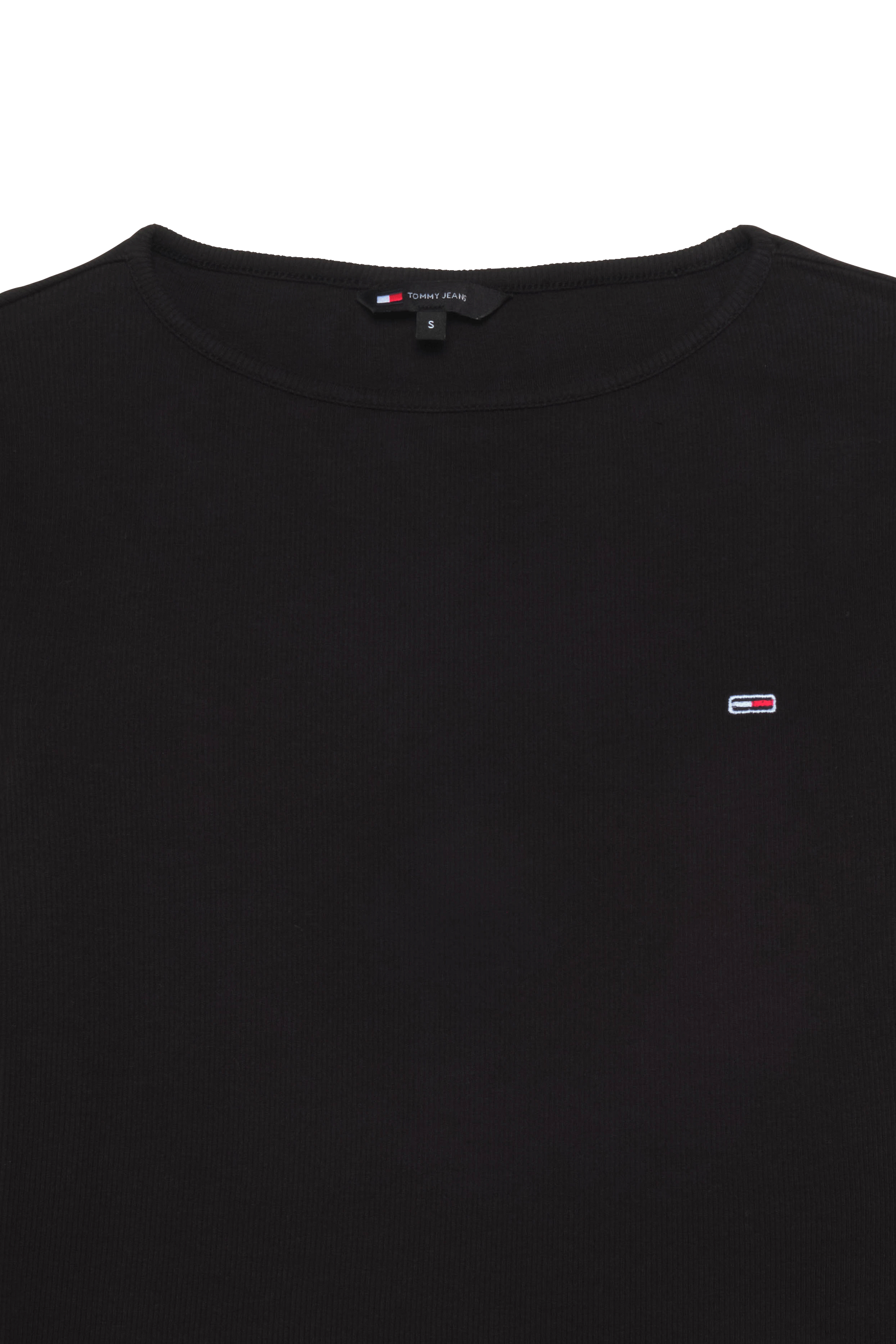 TOMMY JEANS T-shirt TJW RUCHE RIB TOP LS Noir