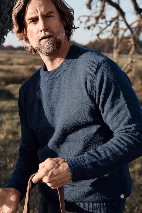 Pullover, Langarm, Ripp Stehkragen, Strukturstrick, bis 8 XL
