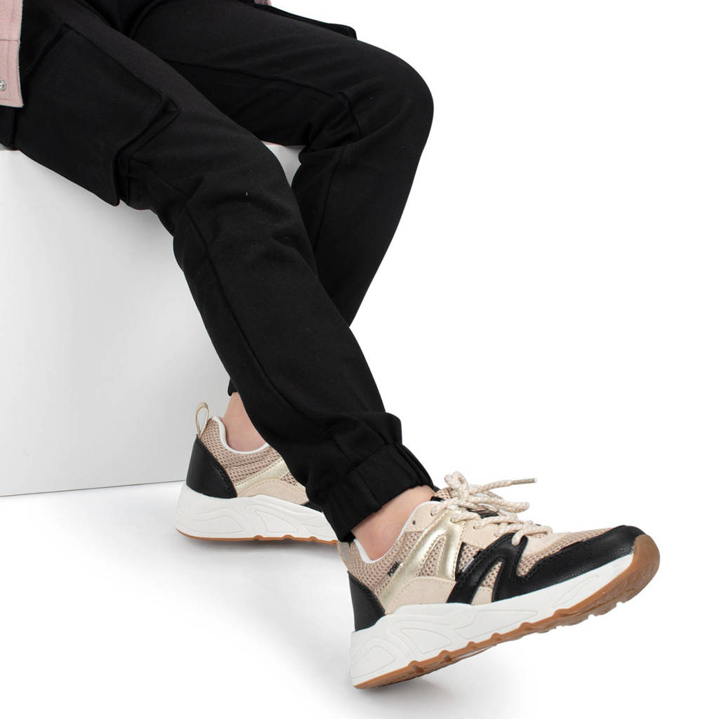 POSH by Poelman Carocelchunky sneakers zwart/beige