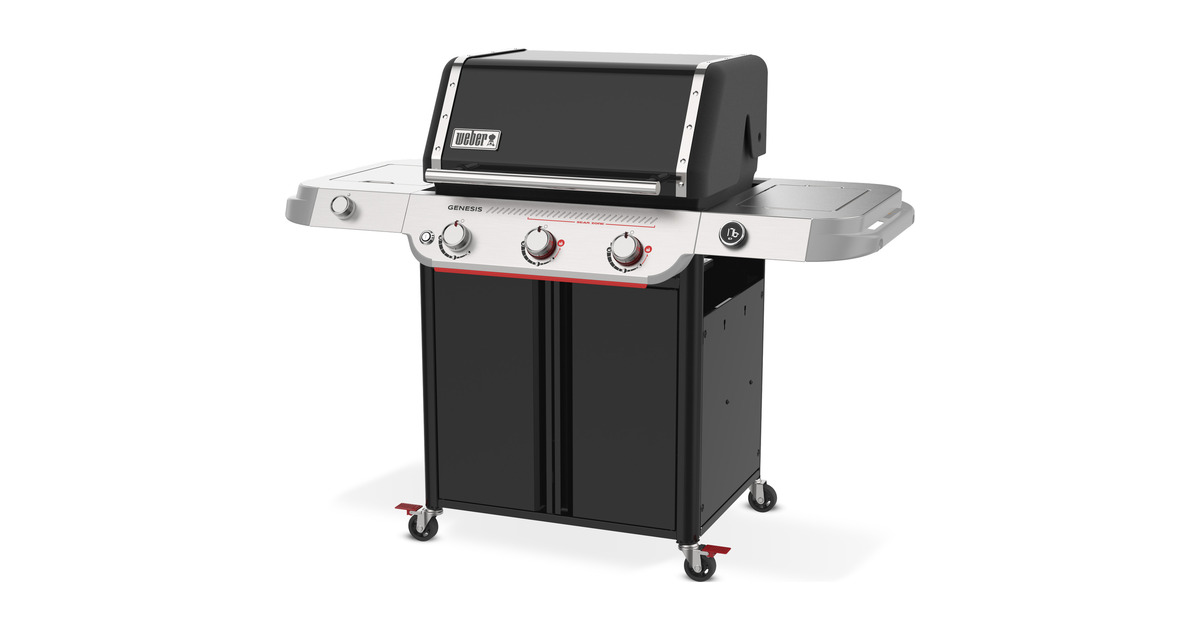 WeberGenesis E-335W gasbarbecue  (Zwart, 3 branders, 2 Boost-branders, Sear Zone, Propaan)