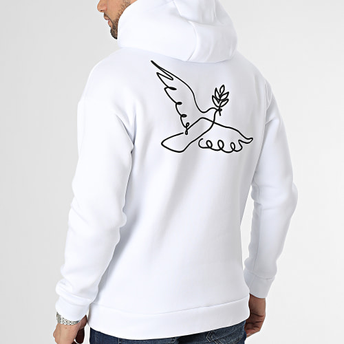 Sweat Capuche Blanc