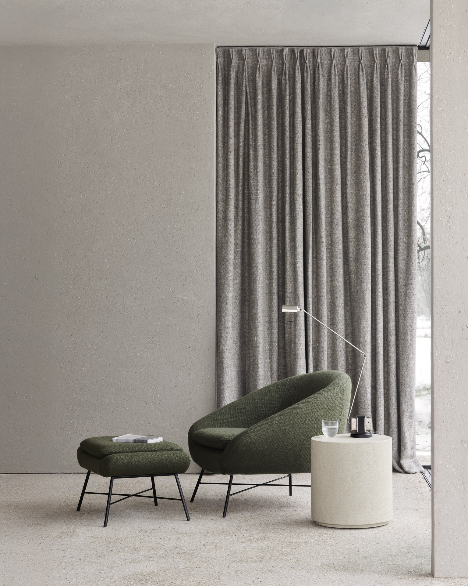 Ethnicraft - Barrow voetenbank - off white