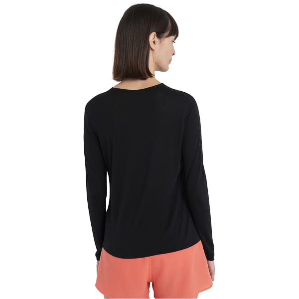T-shirt randonnée ICEBREAKER W MERINO 125 ZONEKNIT ENERGY WIND LS TEE BLACK