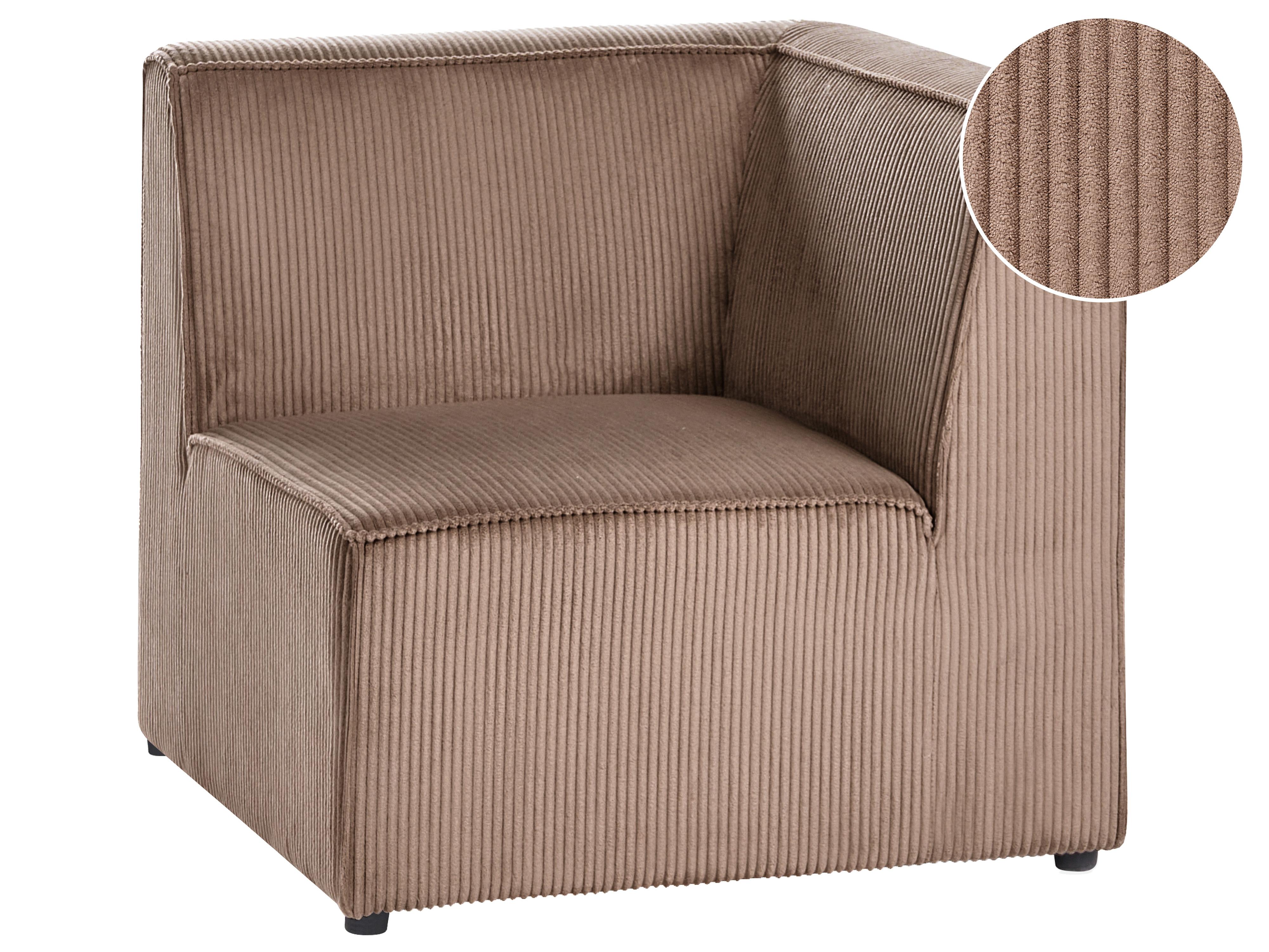 Hoekmodule LEMVIG Corduroy Zandbeige rechtszijdig