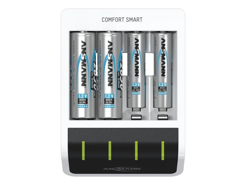 Ansmann Ladegerät Comfort Smart  Micro-USB   4x AA 2100 mAh Mit 